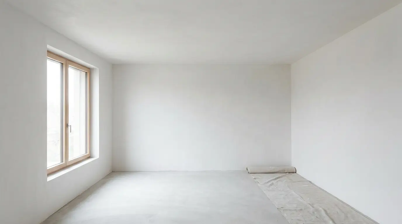 Freshly painted interior with a flawless finish